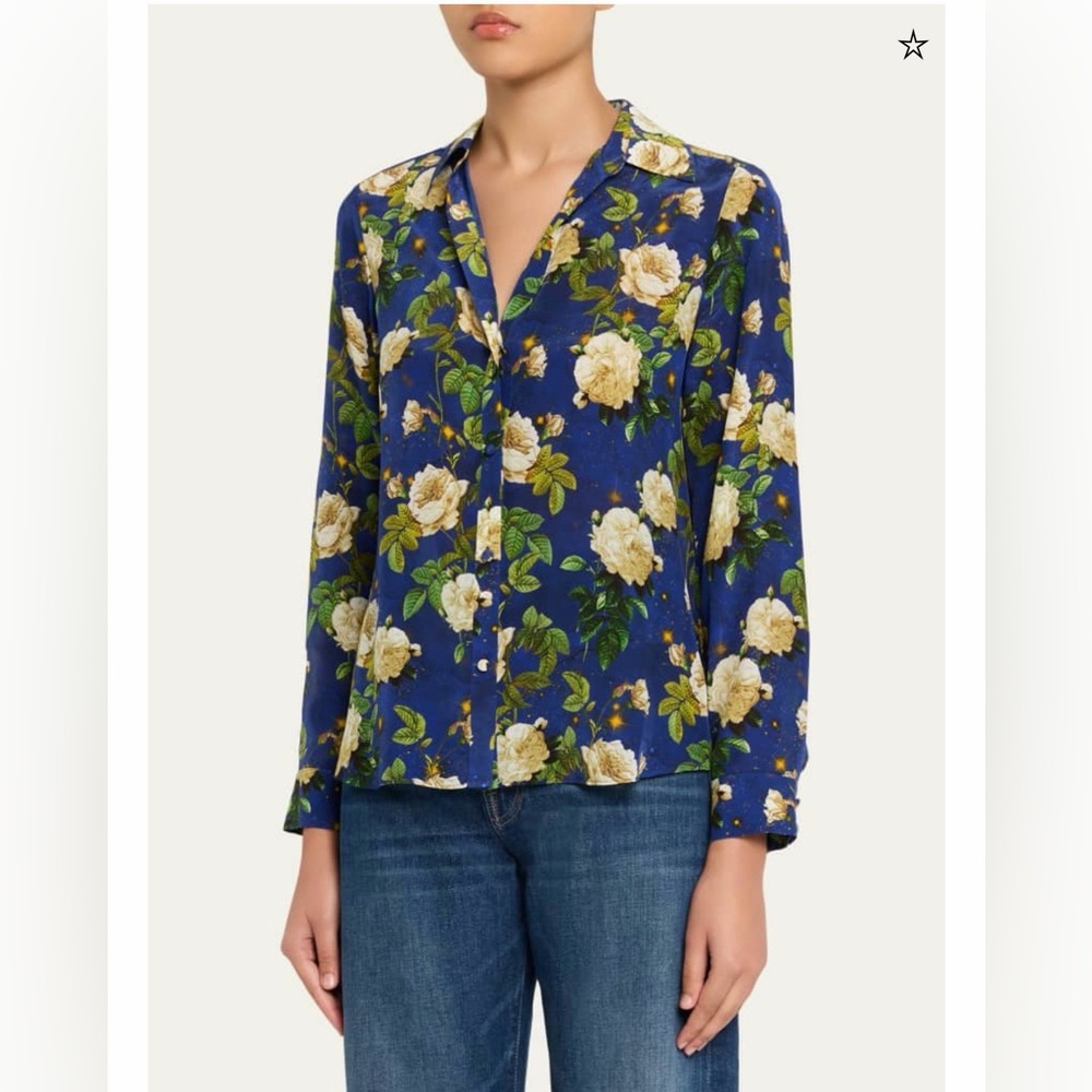 Alice & Olivia Eloise button-front blouse size small